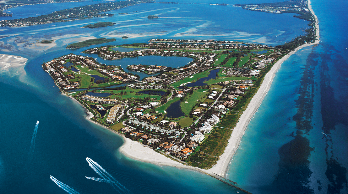 aerial image of hutchinson island, florida