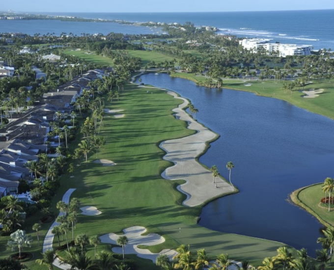 aerial image of the community and golf course at sailfish