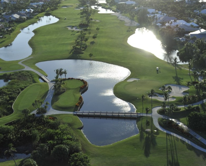 aerial image of the golf course at sailfish