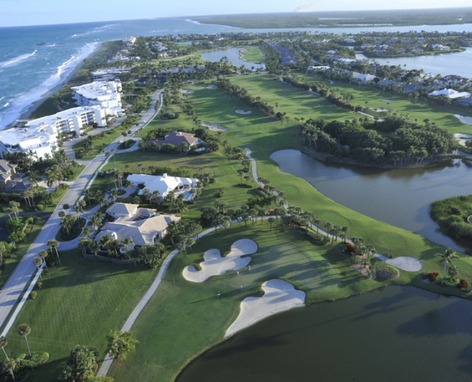 aerial image of the sailfish point golf community