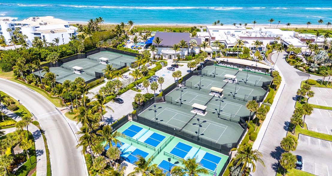 aerial of the Sailfish Point Tennis Center