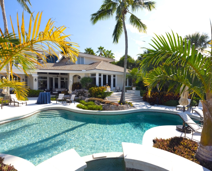 south florida home at sailfish point with a pool