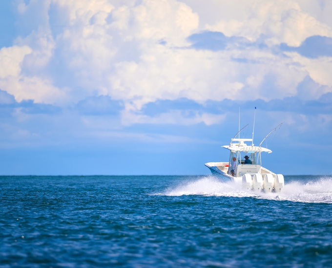 boat going off into the ocean