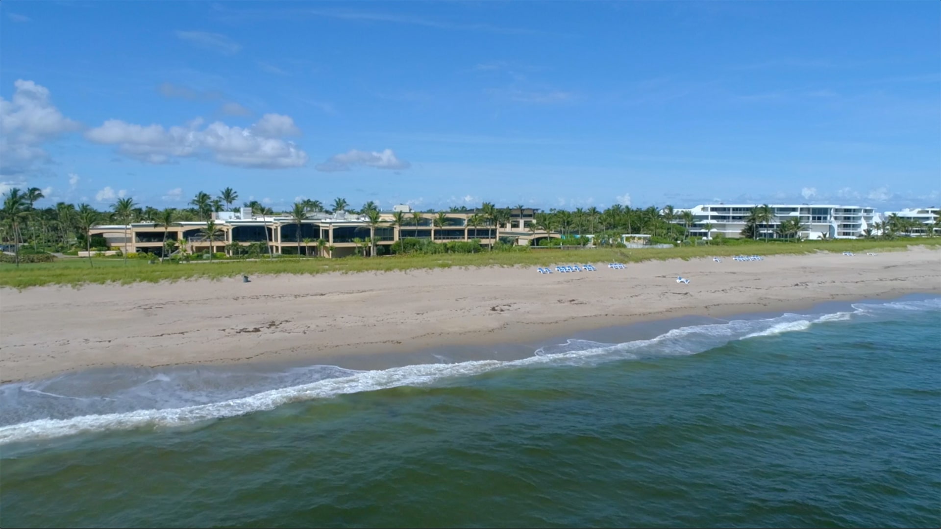 aerial image of oceanfront club at sailfish point