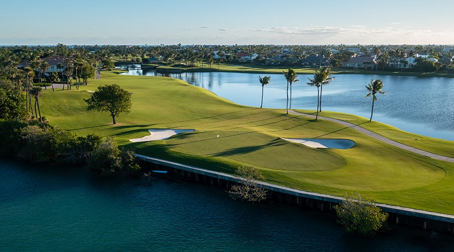 aerial of florida private club jack nicklaus golf course