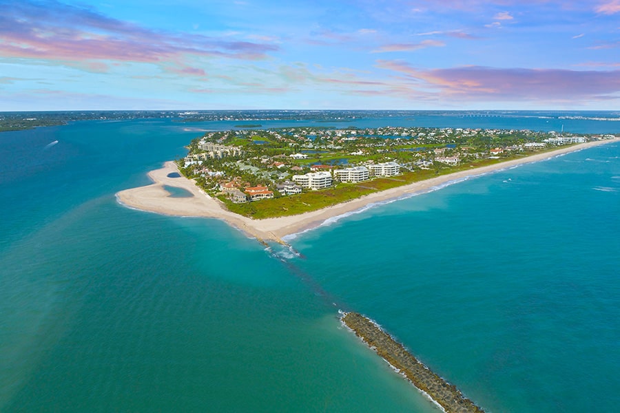 sailfish point community surrounded by water