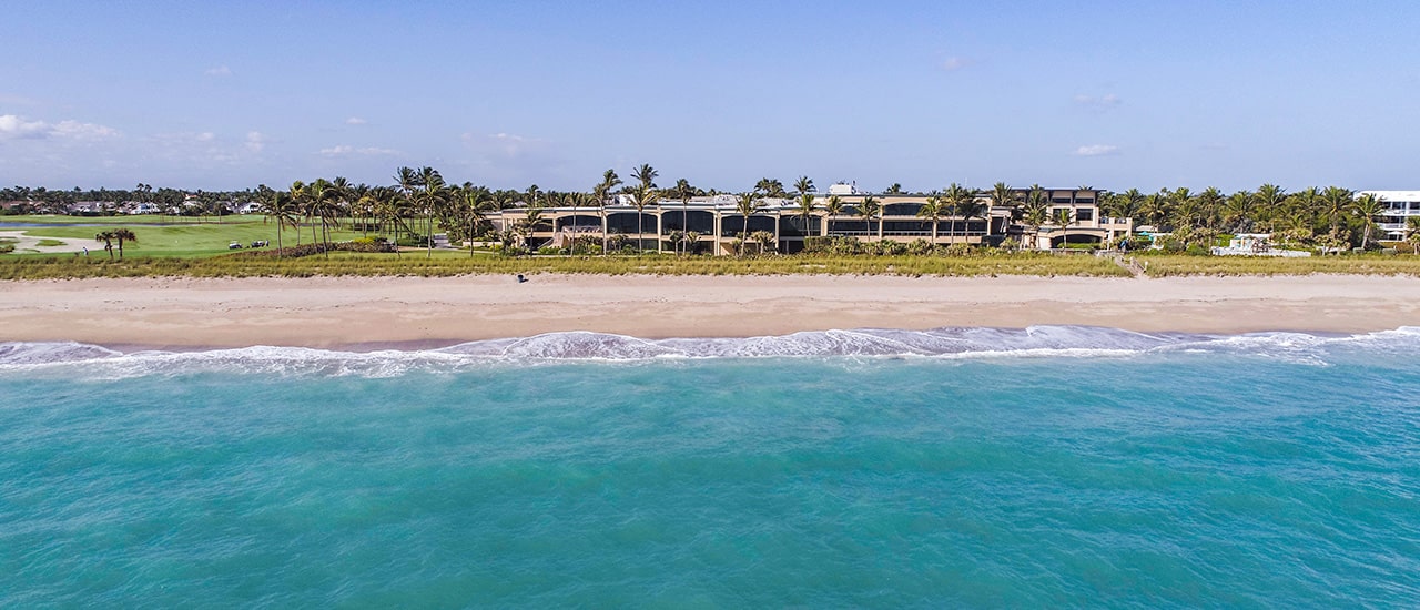 image of beachside exterior of sailfish point oceanfront clubhouse in vero beach