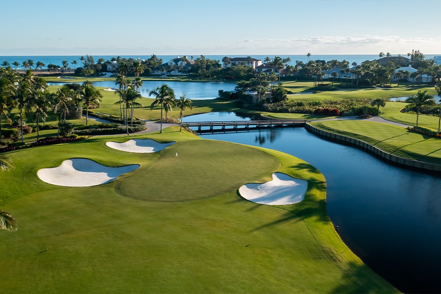 aerial of the sailfish point florida golf course