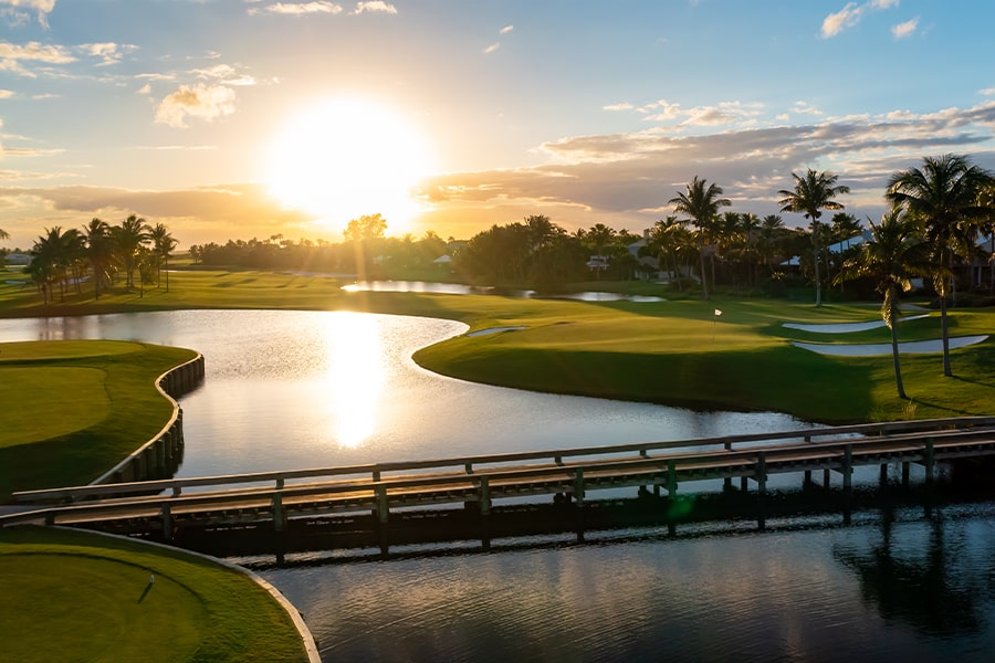 Championship Golf sunset in florida