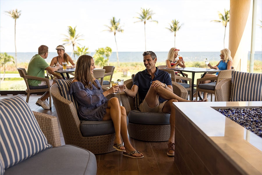 people dining at Oceanfront Clubhouse
