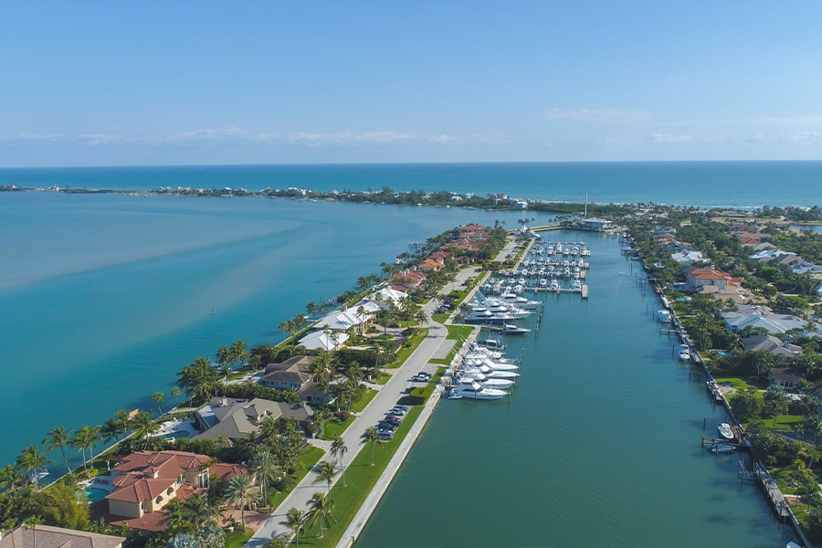 best coastal town Sailfish Point Marina